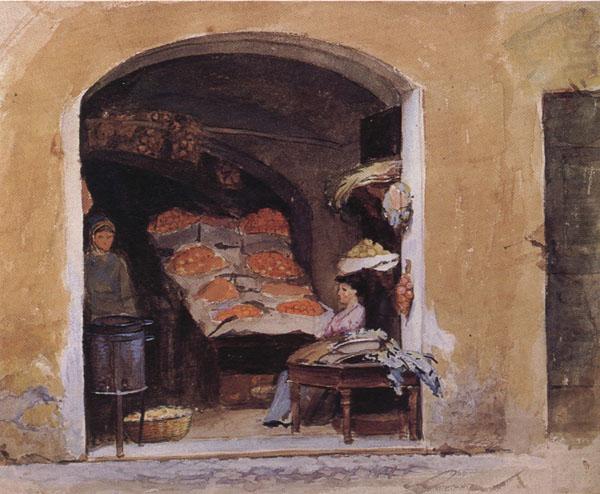 John William Waterhouse An Italian Produce Shop china oil painting image